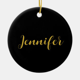 Décoration En Céramique Calligraphie minimaliste moderne Nom Black Gold