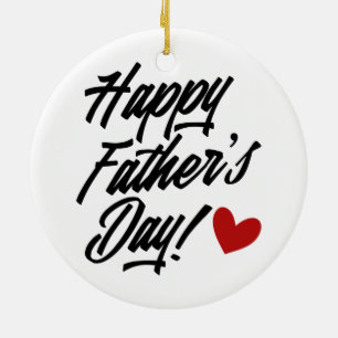 Décoration En Céramique Calligraphie simple de Fête des pères heureuse O