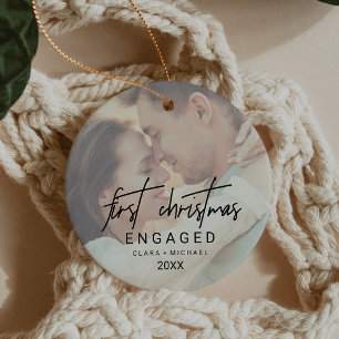 Décoration En Céramique Calligraphie Whimsical Faded Photo Engagé