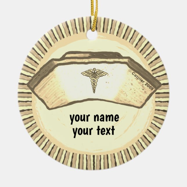 Décoration En Céramique Calot de infirmière rétro (Devant)