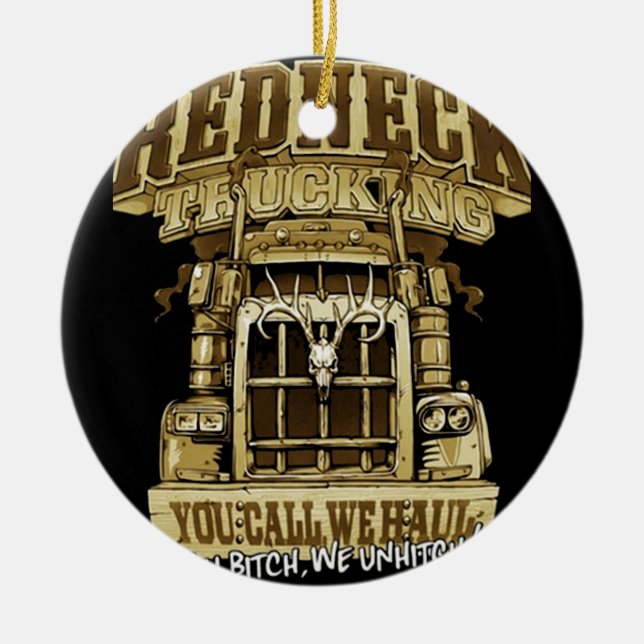 Décoration En Céramique Camionneur à col rouge (Devant)