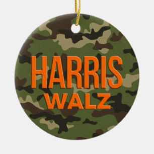 Décoration En Céramique Camouflage Harris Walz 2024