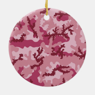 Décoration En Céramique Camouflage rose