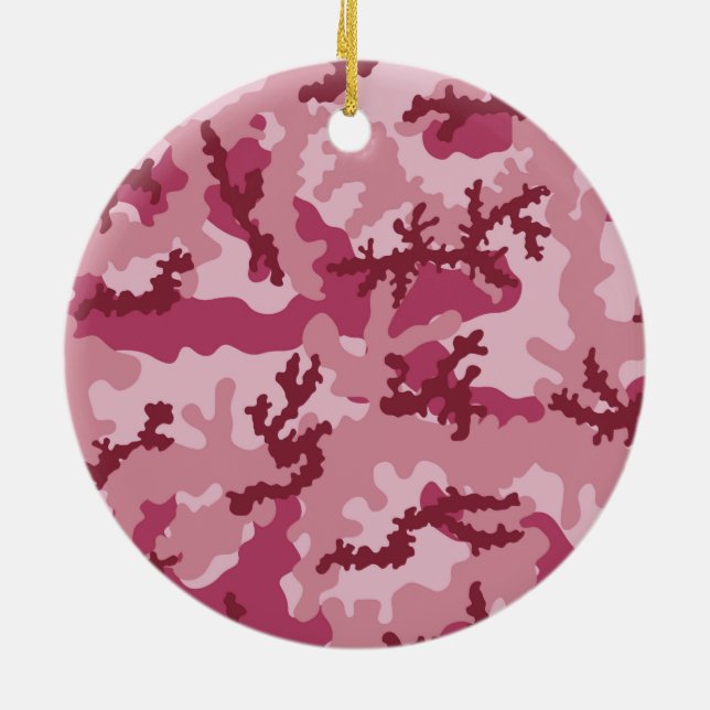 Décoration En Céramique Camouflage rose (Dos)