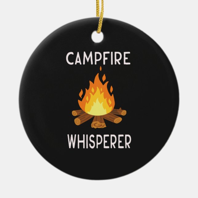 Décoration En Céramique Camping - Whisperer de feu de camp (Devant)