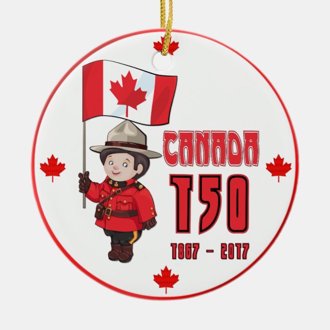 Décoration En Céramique Canada 150 ans (Devant)