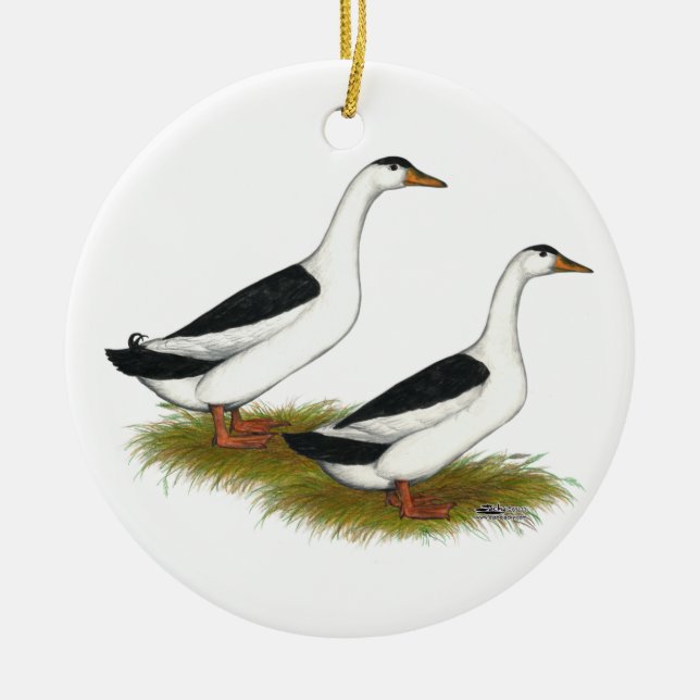 Décoration En Céramique Canards :  Pies noires (Devant)