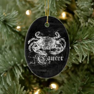 Décoration En Céramique Cancer Vintage du zodiaque