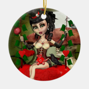 Décoration En Céramique Candy Apple Aime L'Ornement Gothique Lolita Round