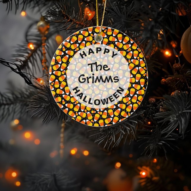 Décoration En Céramique Candy Corn Motif Halloween personnalisé (Créateur téléchargé)