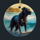 Décoration En Céramique Cane Corso Beach Surf Peinture<br><div class="desc">Plongez dans le monde ludique de l'aventure canine avec cette peinture captivante. Un chien en ébullition se rend aux vagues, chevauchant habilement le surf sur une plage baisée par le soleil. L'oeuvre d'art vibrante capte magnifiquement l'essence de l'excitation au bord de la plage tandis que le chien court sans crainte...</div>