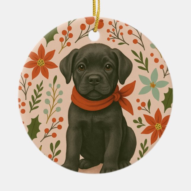 Décoration En Céramique Cane Corso Noël (Devant)