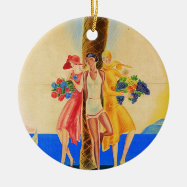 Décoration En Céramique Cannes vintage (Devant)