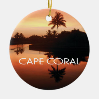 Décoration En Céramique Cap Coral Floride Canal Sunset