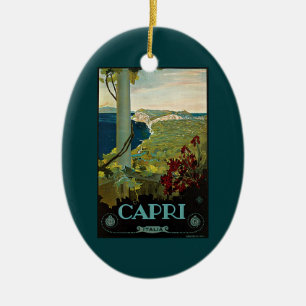 Décoration En Céramique Capri, Italie, Poster Vintage voyage Art Italia