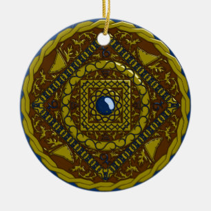 Décoration En Céramique Capricorn Mandala Ornament