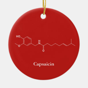 Décoration En Céramique Capsaicin Molecule Chemistry Cute Chili Lotes