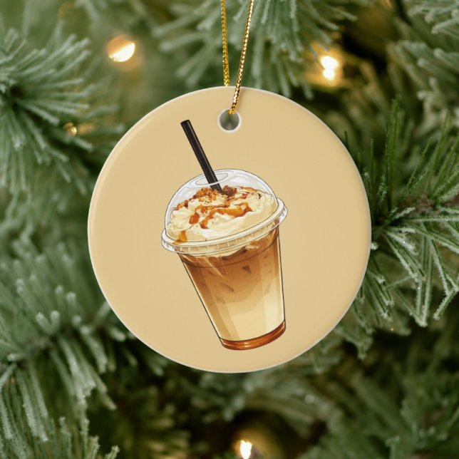 Décoration En Céramique Caramel & Nuts Iced Coffee  (Arbre)