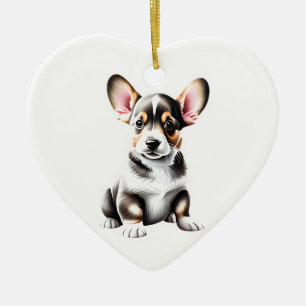 Décoration En Céramique Cardigan personnalisé Corgi Puppy Welsh