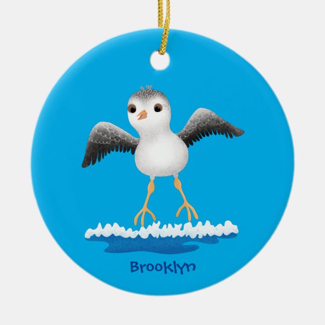 Décoration En Céramique Caricature en bécasseau mignon  (Devant)