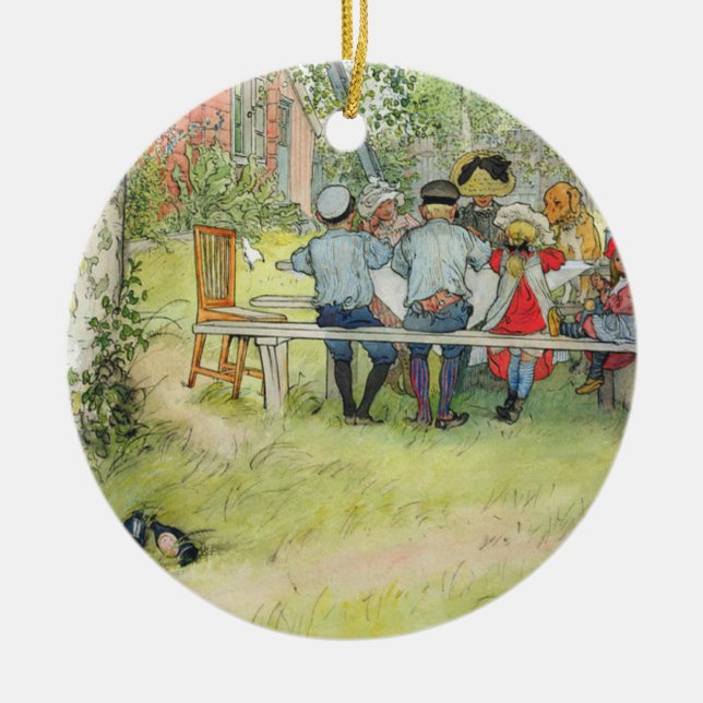 Décoration En Céramique Carl Larsson Breakfast (Devant)