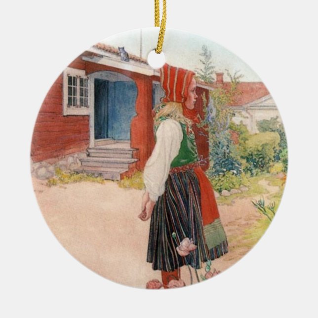 Décoration En Céramique Carl Larsson la maison de Falun (Devant)