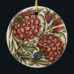 Décoration En Céramique Carnation Carrelage Fleur Antique Art Rustique<br><div class="desc">Carnation rouge et rose - Cette image est basée sur un dessin d'art graphique antique montrant une fleur de maïs ou une fleur de carnation à fleurs bleues. Créé par le designer de tuiles William de Morgan, un collaborateur avec William Morris, l'un des plus célèbres designers de l'ère des arts...</div>