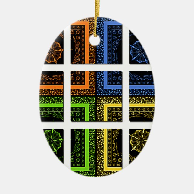 Décoration En Céramique Carré dans une boîte (Devant)