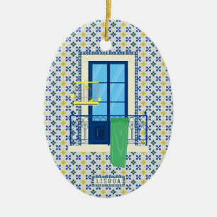 Décoration En Céramique Carrelage portugais et balcon de fenêtre avec oise