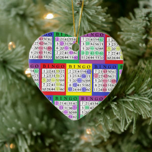 Décoration En Céramique Carte BINGO Noël cadeau de BINGO Lover
