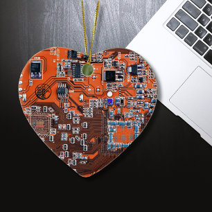 Décoration En Céramique Carte circuit imprimé circuit orange PCB