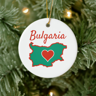 Décoration En Céramique Carte de Bulgarie