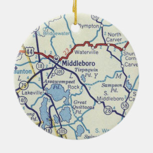 Décoration En Céramique Carte de Middleboro MA