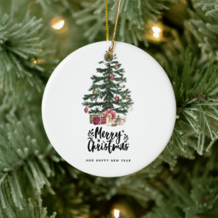 Décoration En Céramique Carte de Noël Arbre de Noël Joyeux Noël Vacances