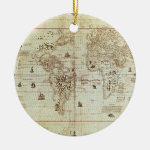 Décoration En Céramique Carte de Rc C 2487 du monde, conçue par Sebastien