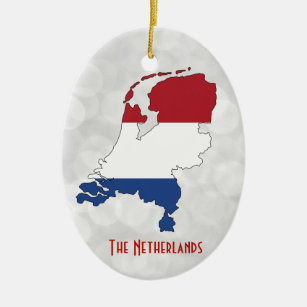 Décoration En Céramique Carte du drapeau Pays-Bas