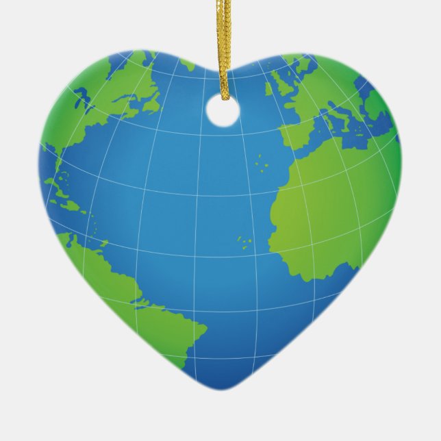 Décoration En Céramique Carte du monde (Devant)