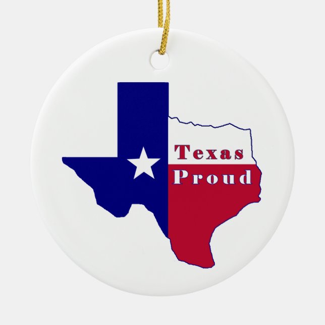 Décoration En Céramique Carte du Texas Proud (Devant)