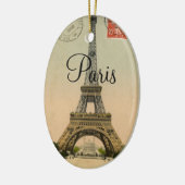 Décoration En Céramique Carte postale vintage de Paris France de Tour (Gauche)