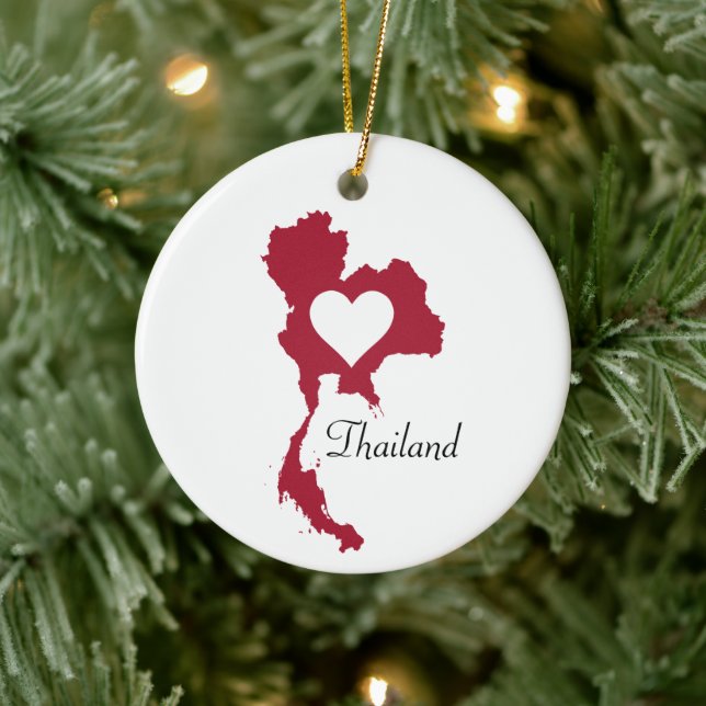 Décoration En Céramique Carte Thaïlande (Arbre)