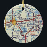 Décoration En Céramique Carte Vintage Haven et Lakeland<br><div class="desc">Carte vintage de la Floride Lakeland et Haven région avec Bartow et Florence Villa.</div>