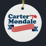 Décoration En Céramique Carter Mondale Démocrate Vintage les années 70 éle<br><div class="desc">Drôle Carter Mondale 76 Retro Election cadeau pour oublier la politique actuelle. Le matériel politique électoral des démocrates vintages en faveur de Jimmy Carter lors de l'élection présidentielle de 1976. Un joli parti démocratique présent.</div>