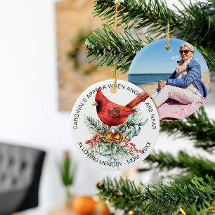 Décoration En Céramique Cartes de Noël avec Cardinal Photo
