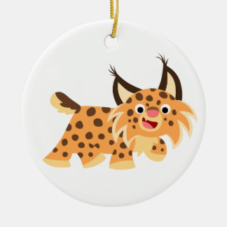 Décoration En Céramique Cartoon Facétitif Cute Bobcat Ornament