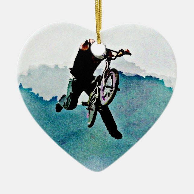 Décoration En Céramique Cascade de bicyclette du style libre BMX (Devant)