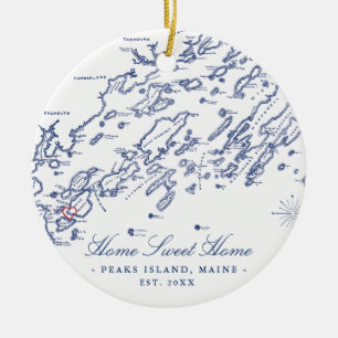 Décoration En Céramique Casco Bay Maine Ornament - Home Sweet Home
