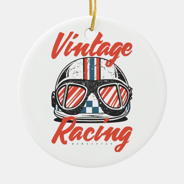 Décoration En Céramique Casque de course (Devant)