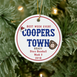 Décoration En Céramique Casquette de Père Noël de la meilleure semaine de