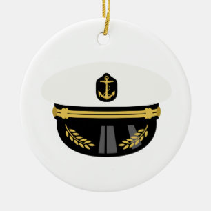Décoration En Céramique Casquette du capitaine de mer