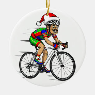 Décoration En Céramique Casse-Noisette Cycliste Noël Bicyclette Noël Sport